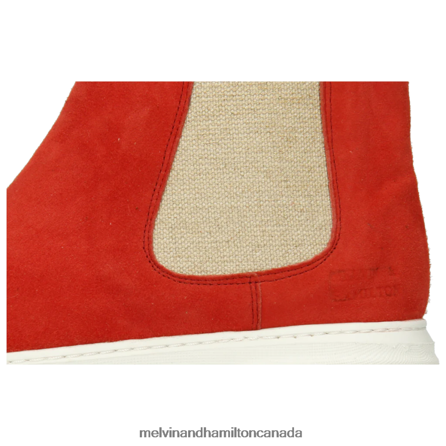 Women Melvin & Hamilton Red Hailey 2 Ankle Boots P4V68P1118