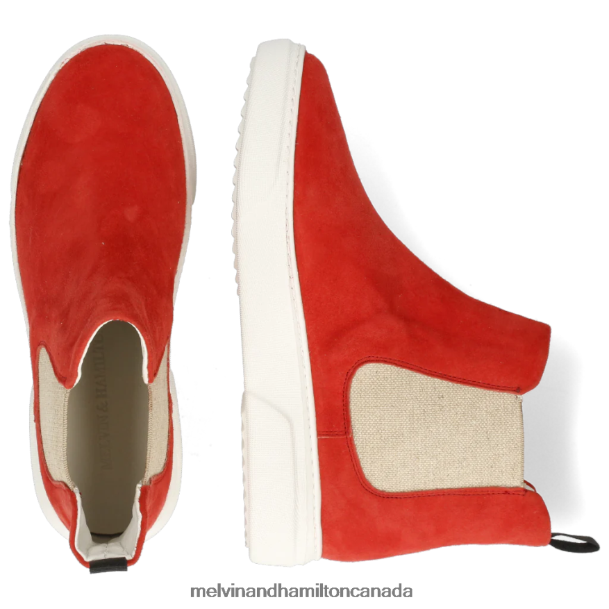 Women Melvin & Hamilton Red Hailey 2 Ankle Boots P4V68P1118