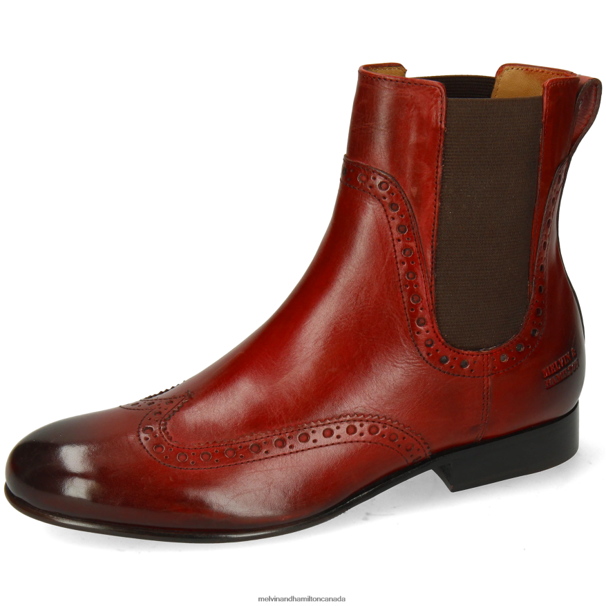 Women Melvin & Hamilton Red Sally 192 Ankle Boots P4V68P833