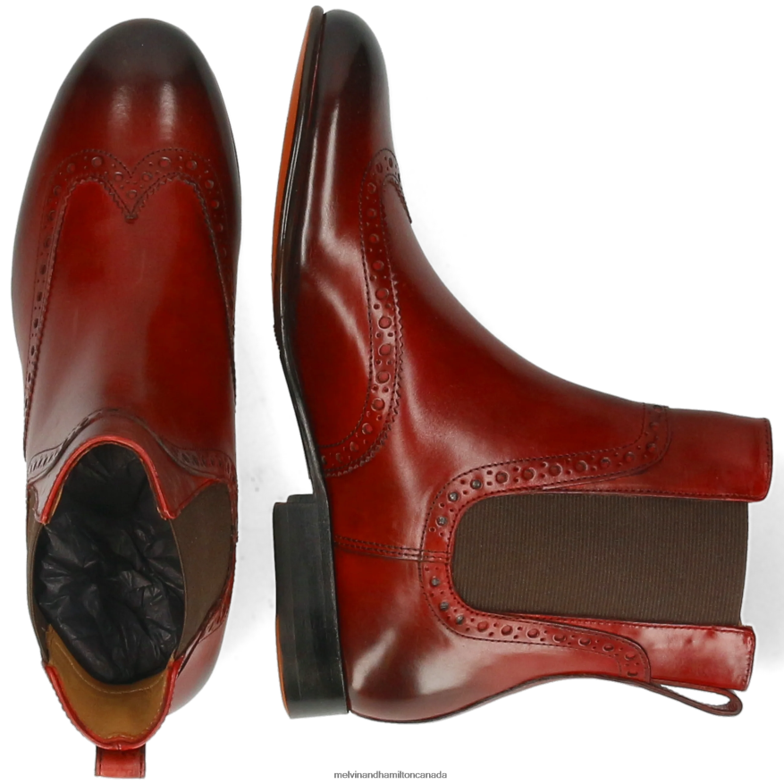 Women Melvin & Hamilton Red Sally 192 Ankle Boots P4V68P833