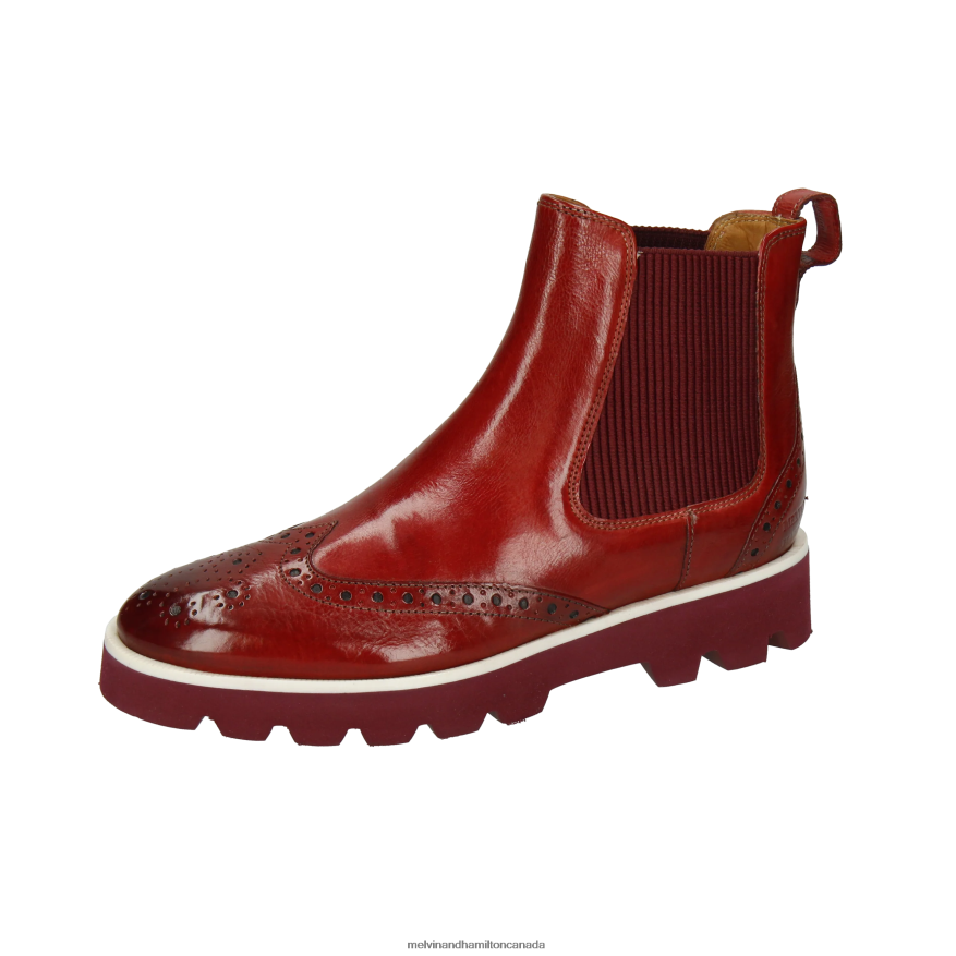 Women Melvin & Hamilton Red Selina 29 Ankle Boots P4V68P858