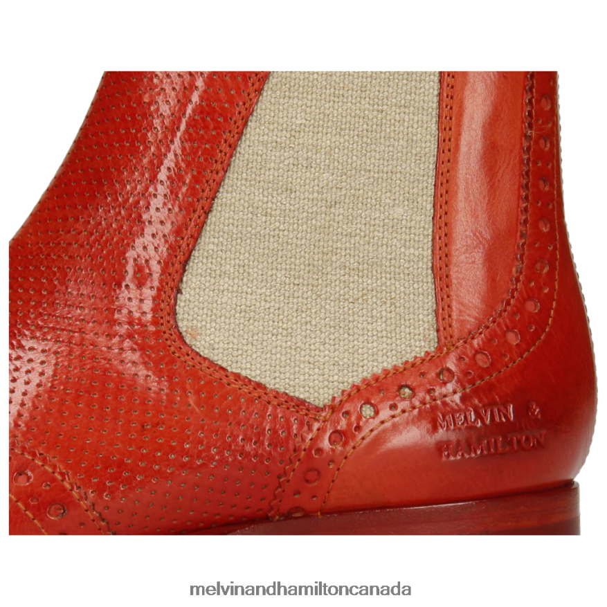 Women Melvin & Hamilton Red Selina 6 Ankle Boots P4V68P1072