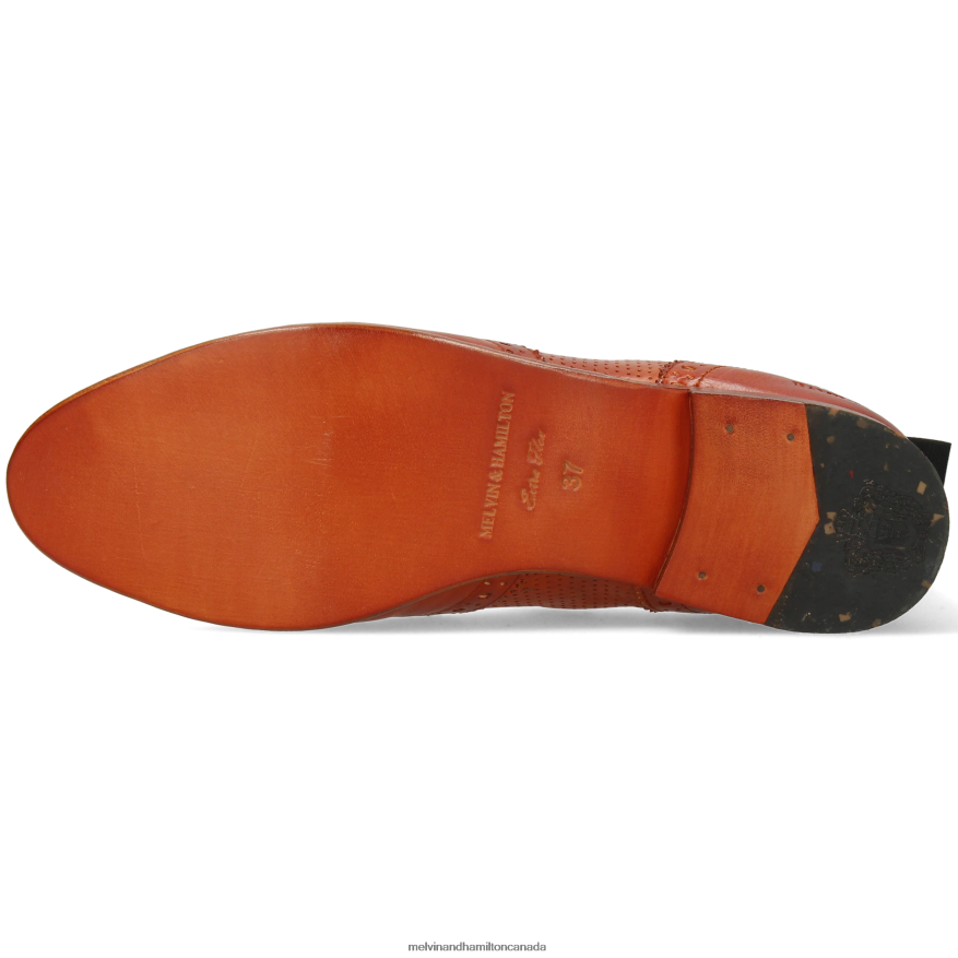 Women Melvin & Hamilton Red Selina 6 Ankle Boots P4V68P999