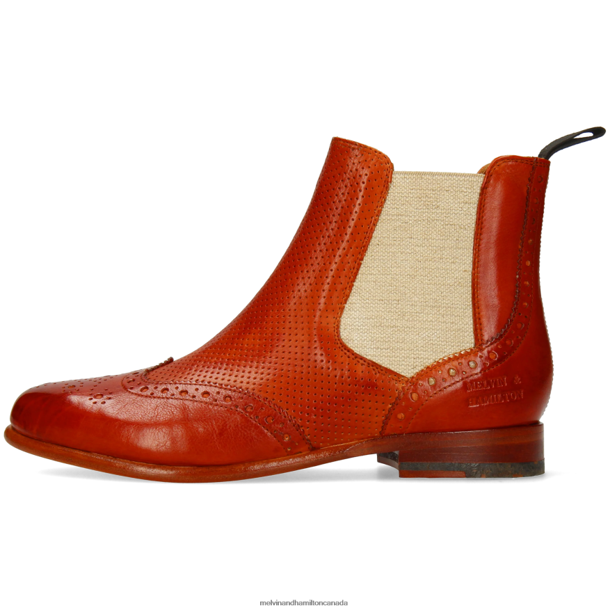 Women Melvin & Hamilton Red Selina 6 Ankle Boots P4V68P999