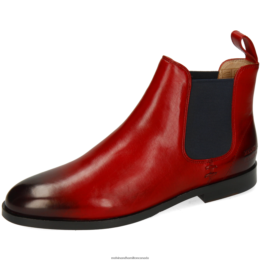 Women Melvin & Hamilton Red Susan 10 Ankle Boots P4V68P783