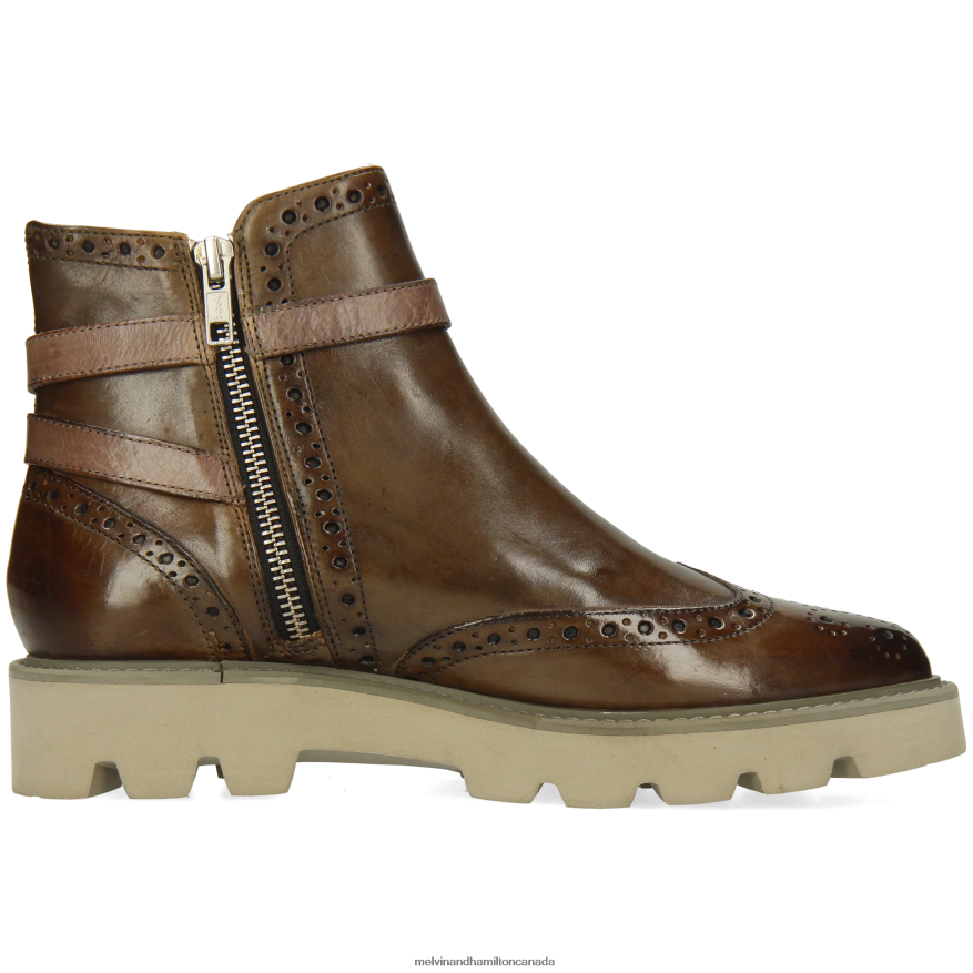 Women Melvin & Hamilton Taupe Selina 25 Ankle Boots P4V68P904