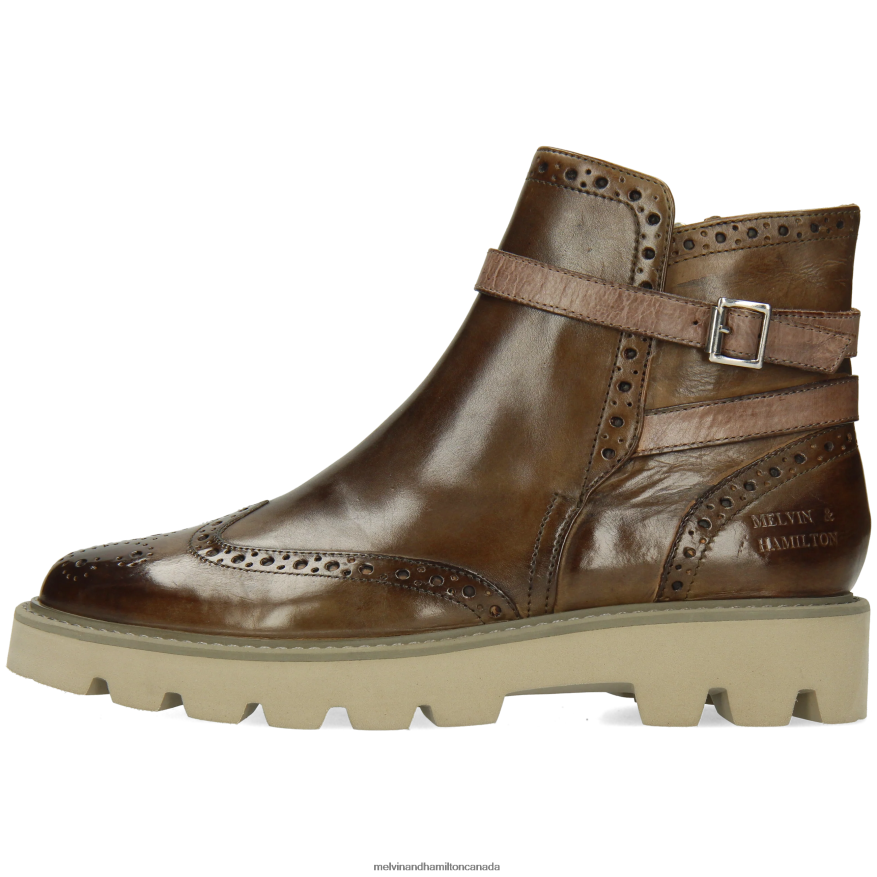 Women Melvin & Hamilton Taupe Selina 25 Ankle Boots P4V68P904