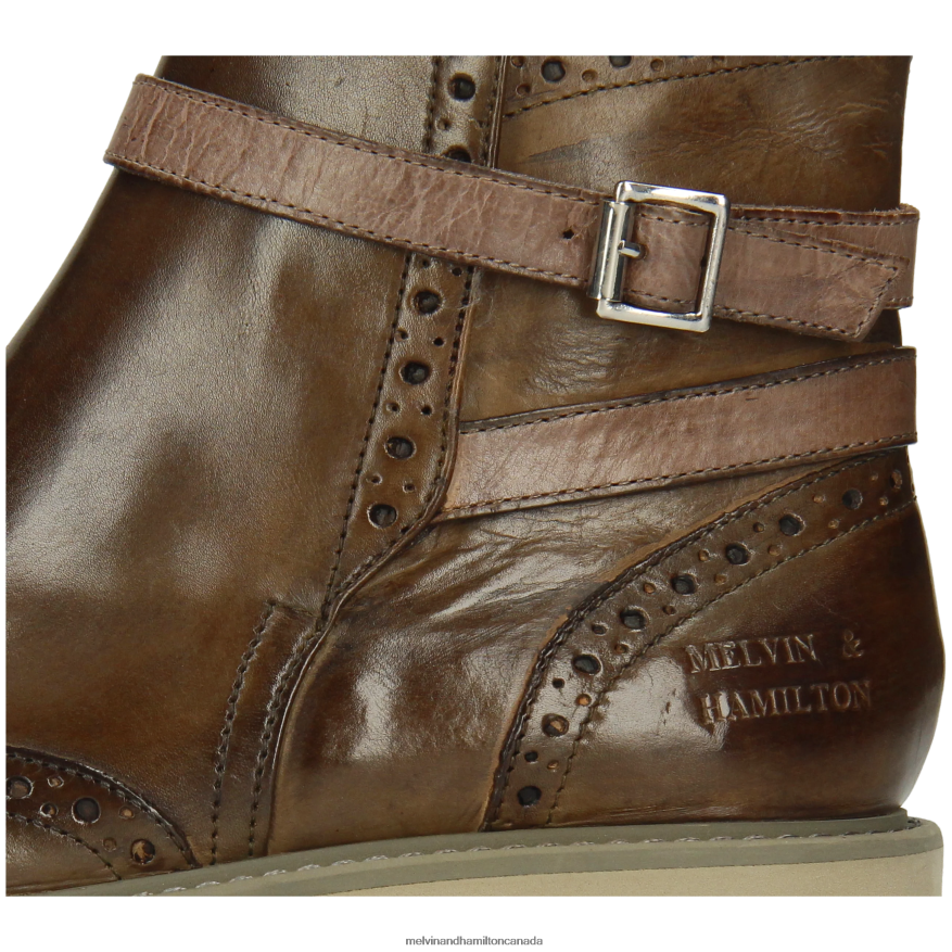 Women Melvin & Hamilton Taupe Selina 25 Ankle Boots P4V68P904