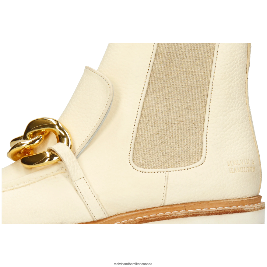 Women Melvin & Hamilton White Cassy 1 Ankle Boots P4V68P797