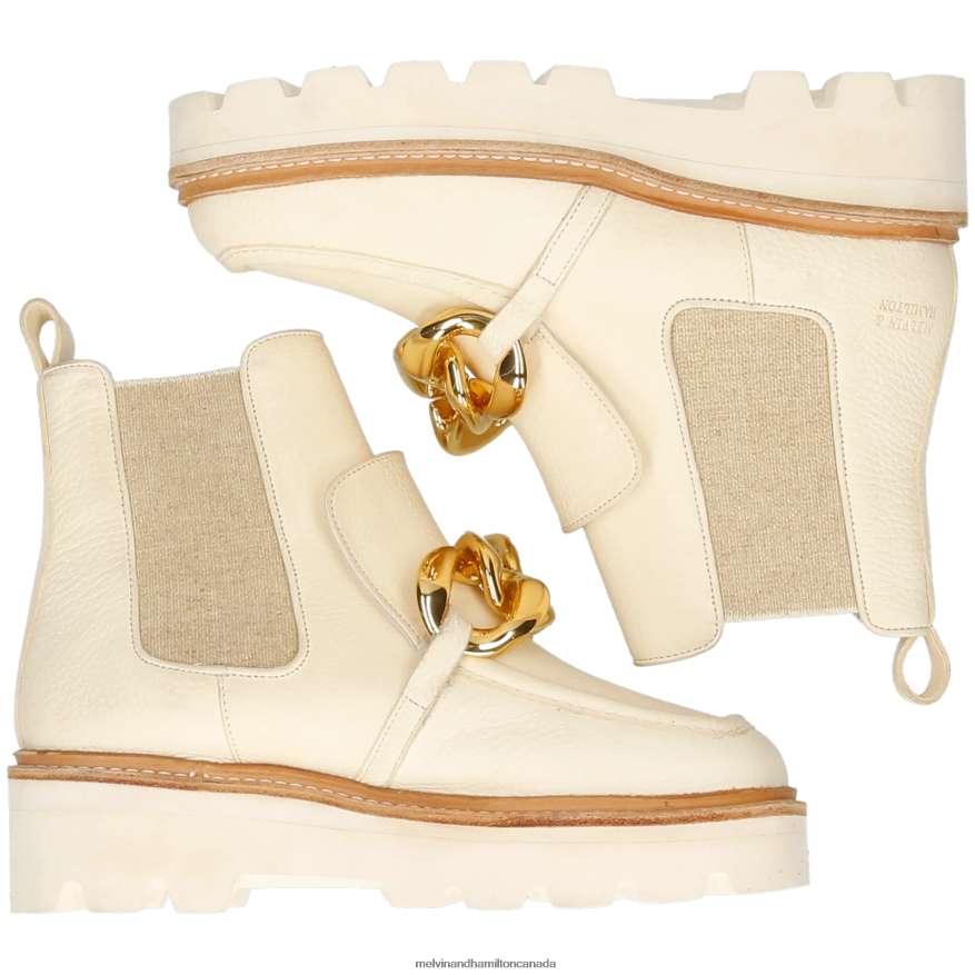 Women Melvin & Hamilton White Cassy 1 Ankle Boots P4V68P797