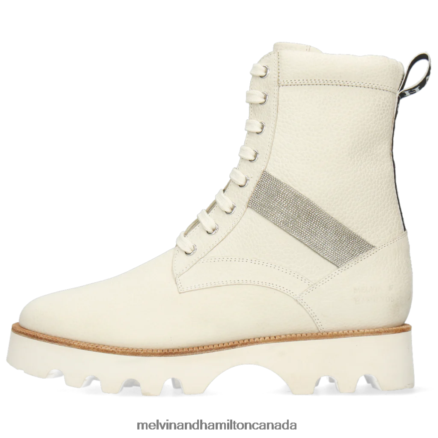 Women Melvin & Hamilton White Dakota 8 Ankle Boots P4V68P1053