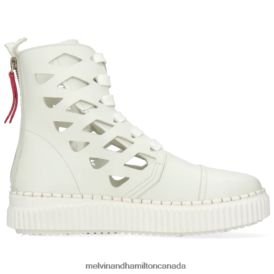 Women Melvin & Hamilton White Nuri 1 Ankle Boots P4V68P1000