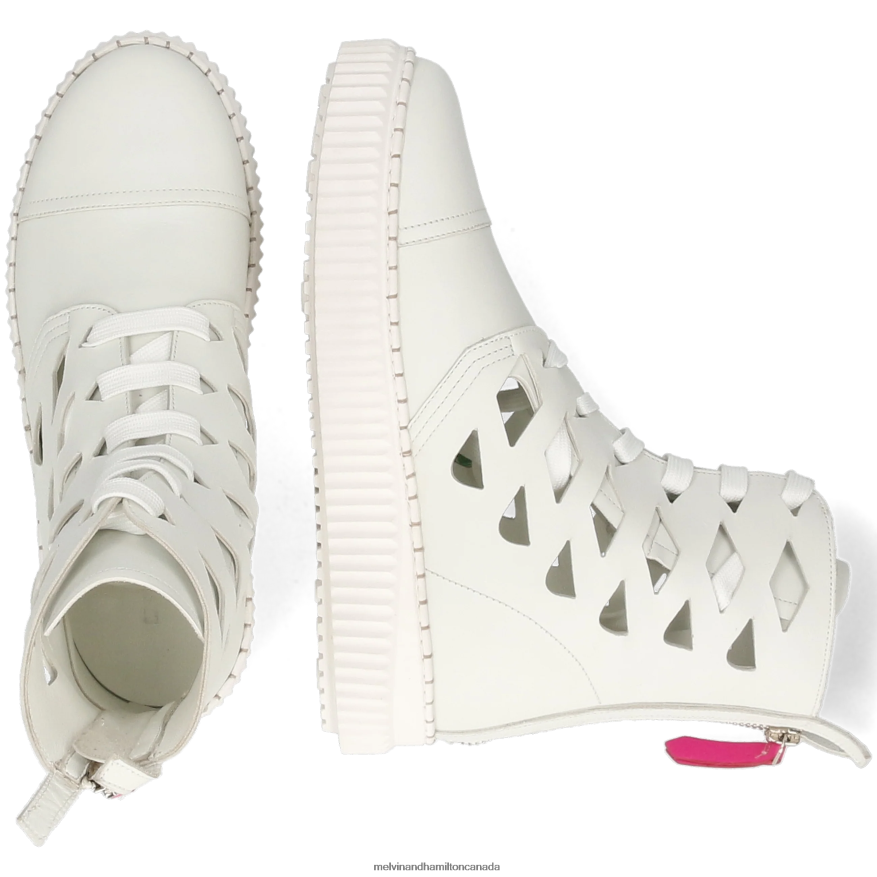 Women Melvin & Hamilton White Nuri 1 Ankle Boots P4V68P1000