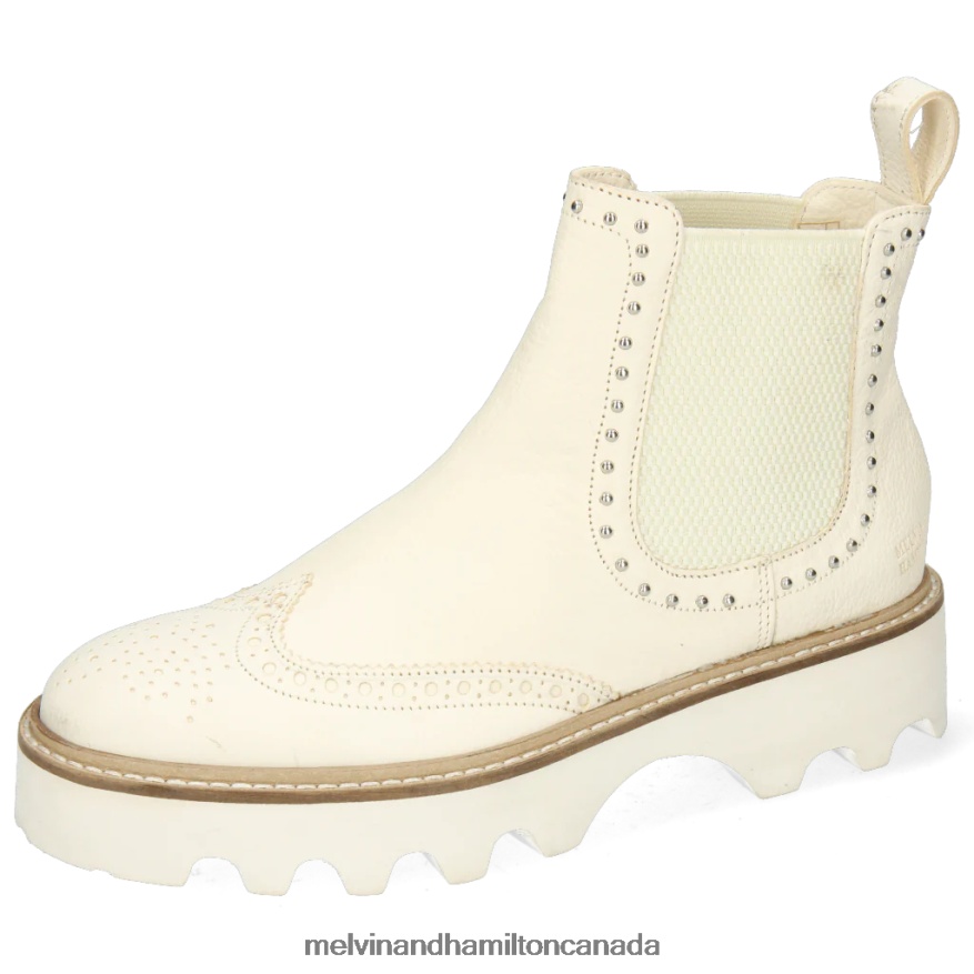 Women Melvin & Hamilton White Sally 167 Ankle Boots P4V68P1123