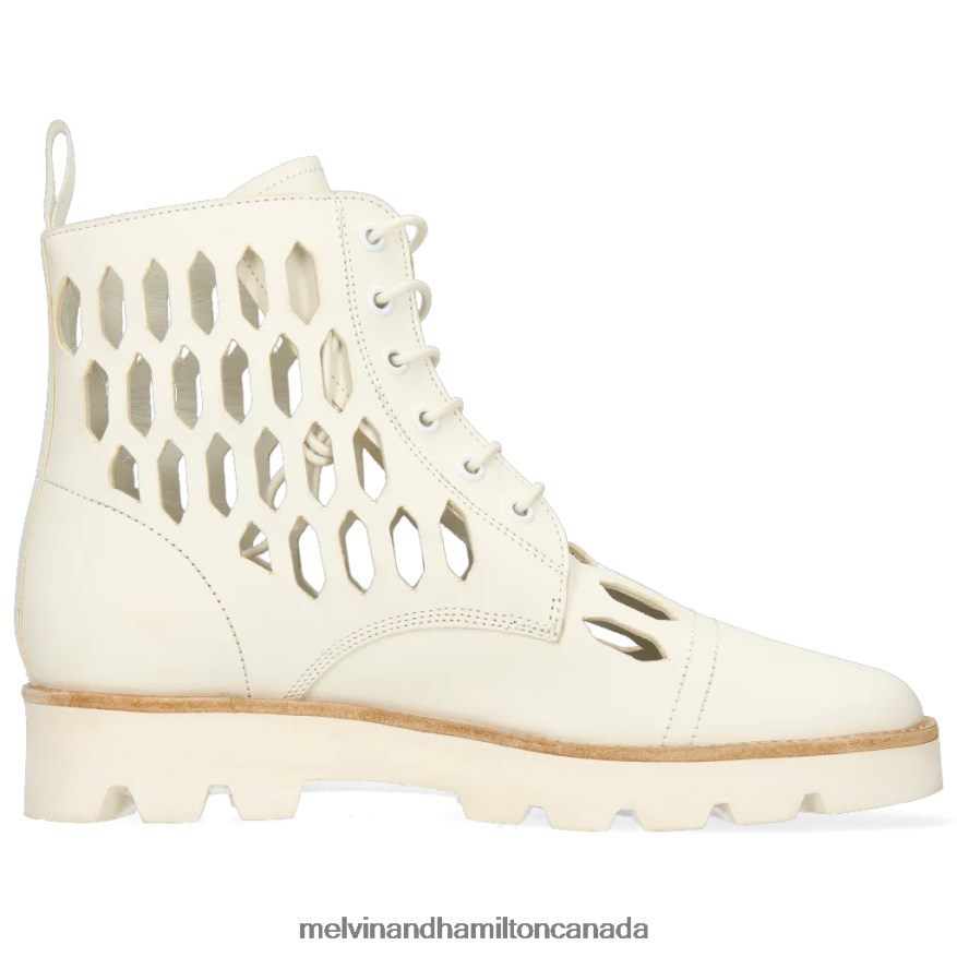Women Melvin & Hamilton White Selina 51 Ankle Boots P4V68P1079