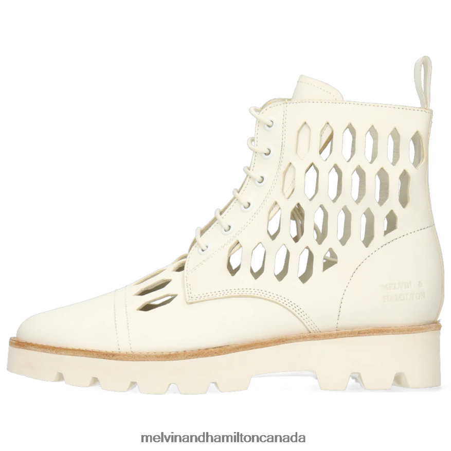 Women Melvin & Hamilton White Selina 51 Ankle Boots P4V68P1079