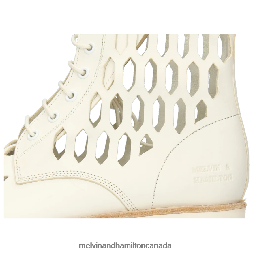 Women Melvin & Hamilton White Selina 51 Ankle Boots P4V68P1079