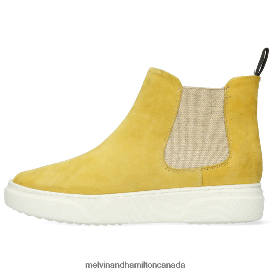 Women Melvin & Hamilton Yellow Hailey 2 Ankle Boots P4V68P1119