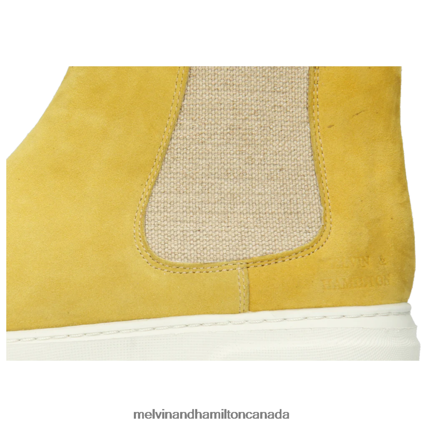 Women Melvin & Hamilton Yellow Hailey 2 Ankle Boots P4V68P1119