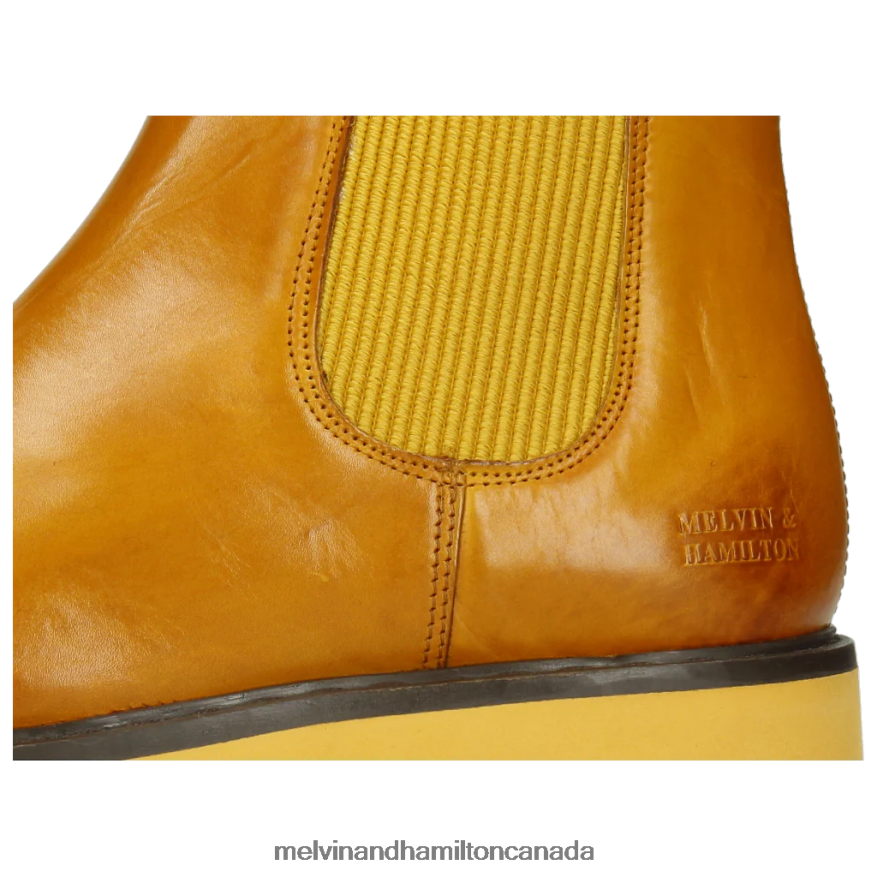 Women Melvin & Hamilton Yellow Megan 3R Ankle Boots P4V68P1043