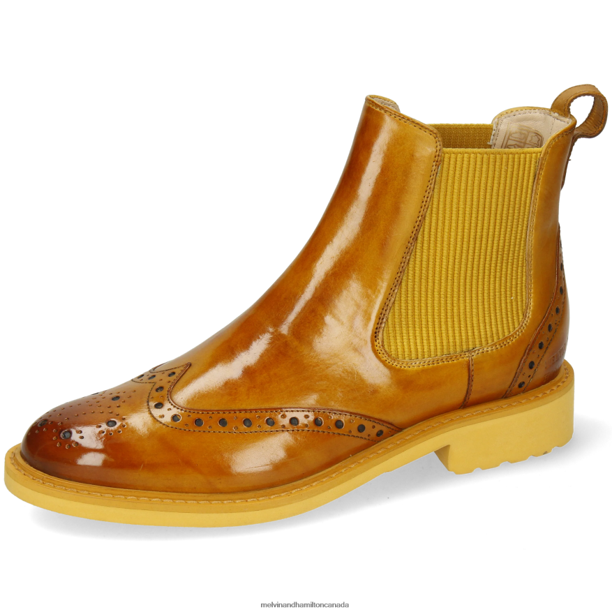 Women Melvin & Hamilton Yellow Selina 29 Ankle Boots P4V68P899