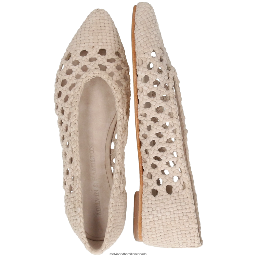 Women Melvin & Hamilton Beige Alexa 44 Ballet Pumps P4V68P1950