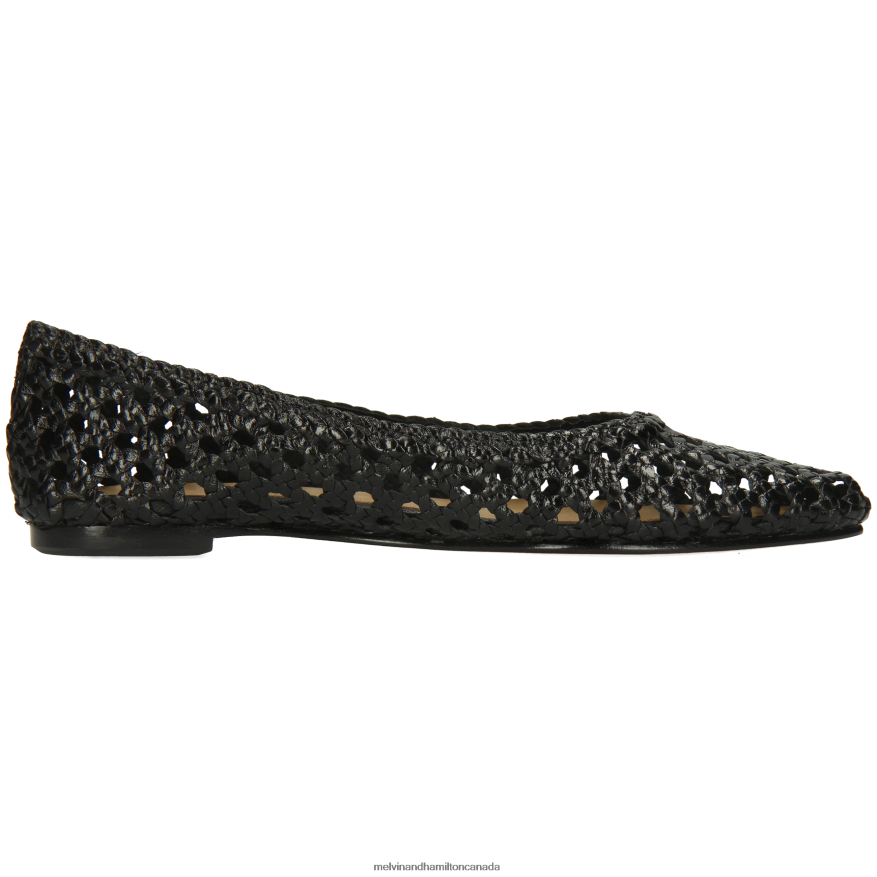 Women Melvin & Hamilton Black Alexa 16 Ballet Pumps P4V68P1957