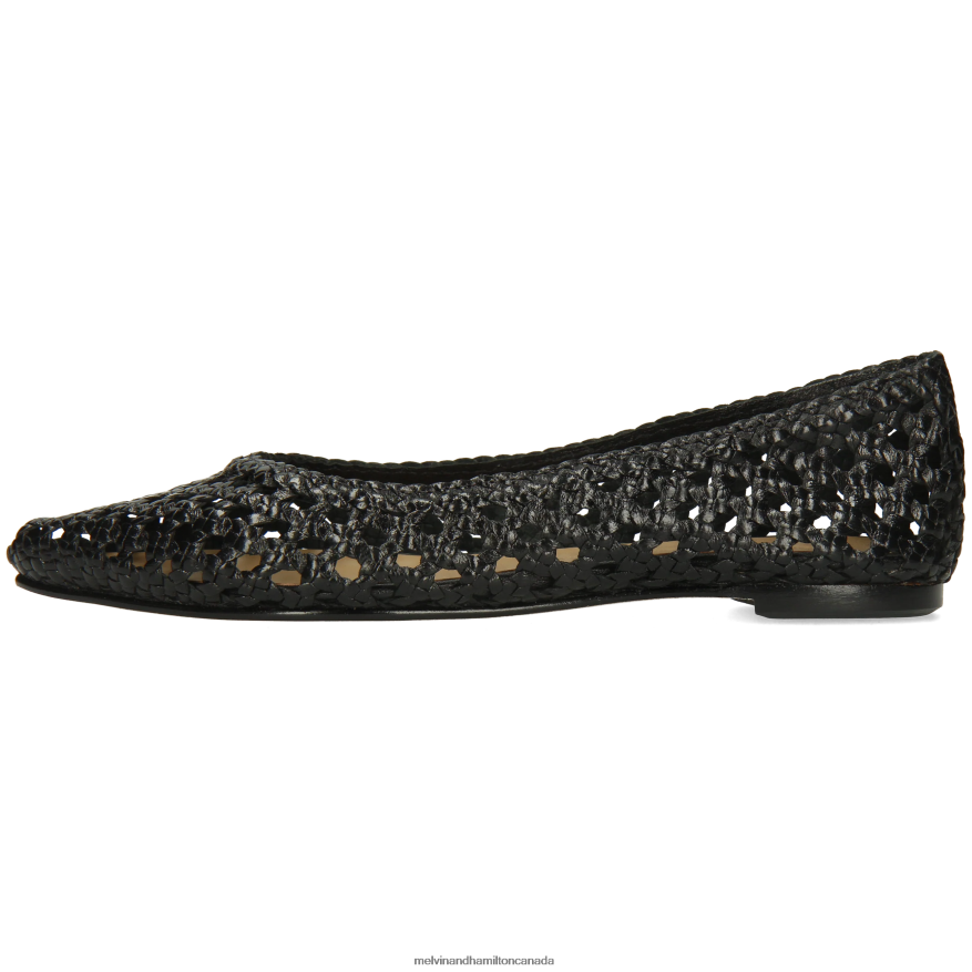 Women Melvin & Hamilton Black Alexa 16 Ballet Pumps P4V68P1957