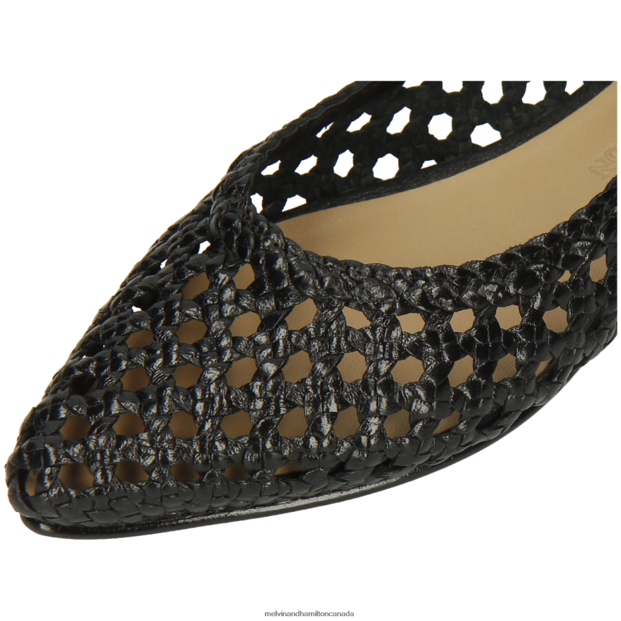 Women Melvin & Hamilton Black Alexa 16 Ballet Pumps P4V68P1957