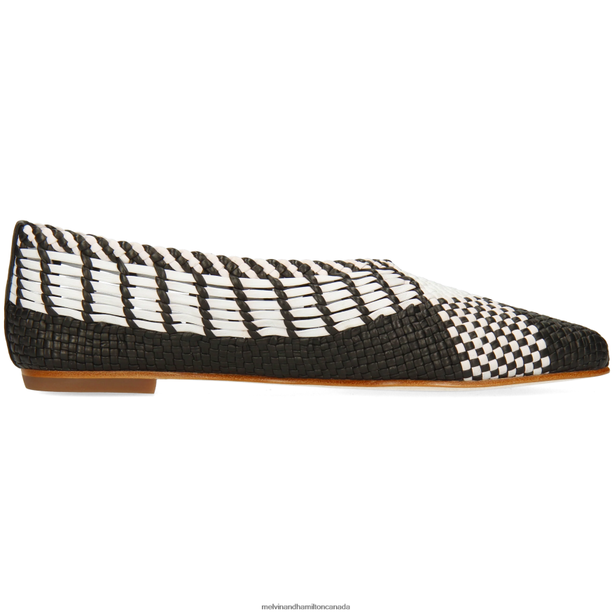 Women Melvin & Hamilton Black Alexa 40 Ballet Pumps P4V68P1970