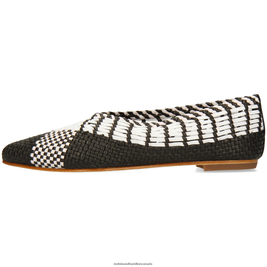 Women Melvin & Hamilton Black Alexa 40 Ballet Pumps P4V68P1970