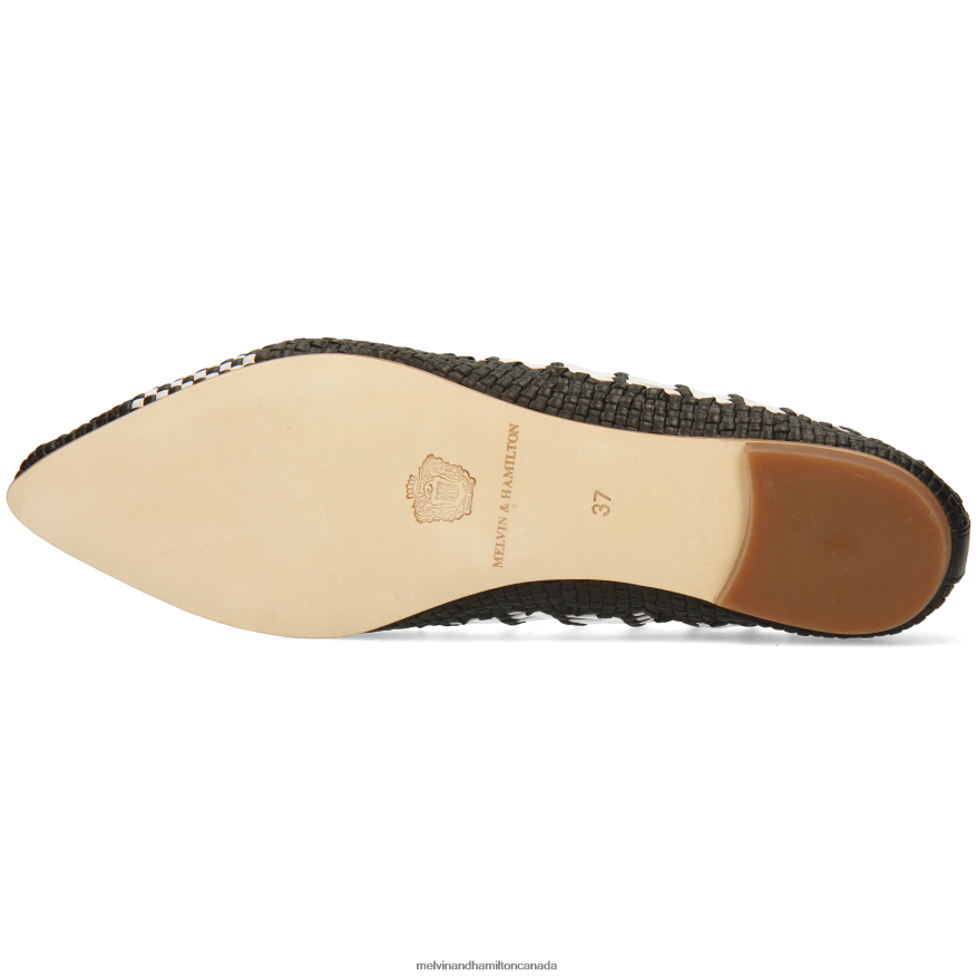 Women Melvin & Hamilton Black Alexa 40 Ballet Pumps P4V68P1970