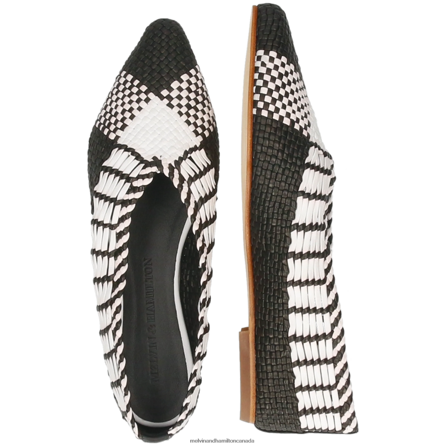 Women Melvin & Hamilton Black Alexa 40 Ballet Pumps P4V68P1970