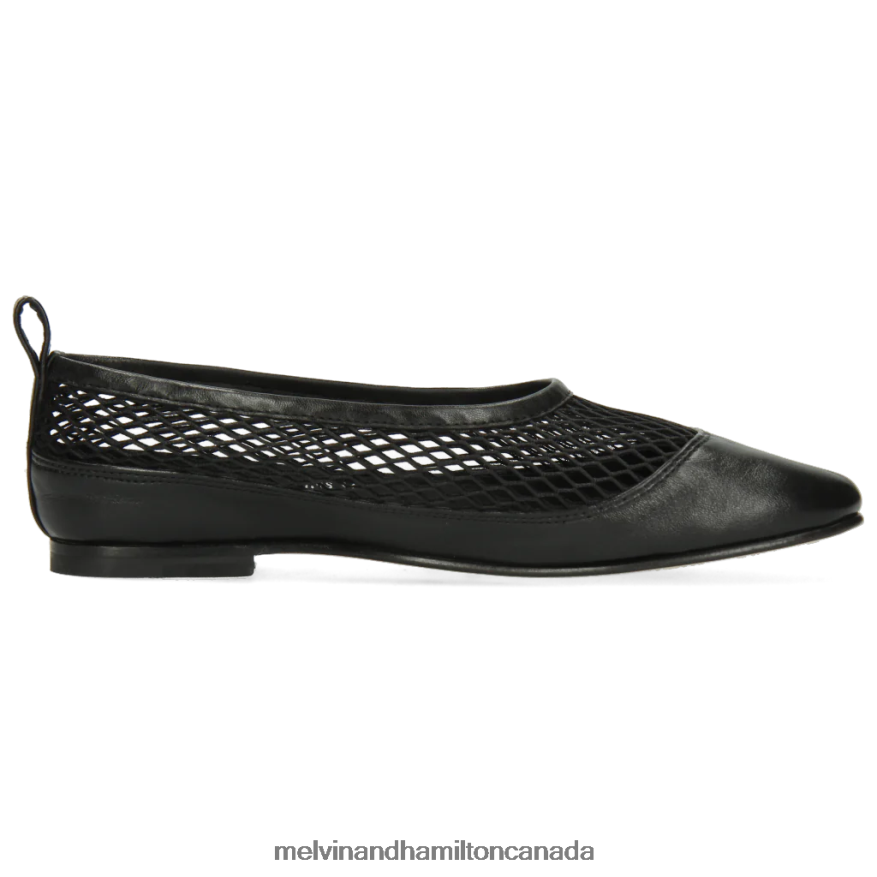 Women Melvin & Hamilton Black Iris 14 Ballet Pumps P4V68P1977