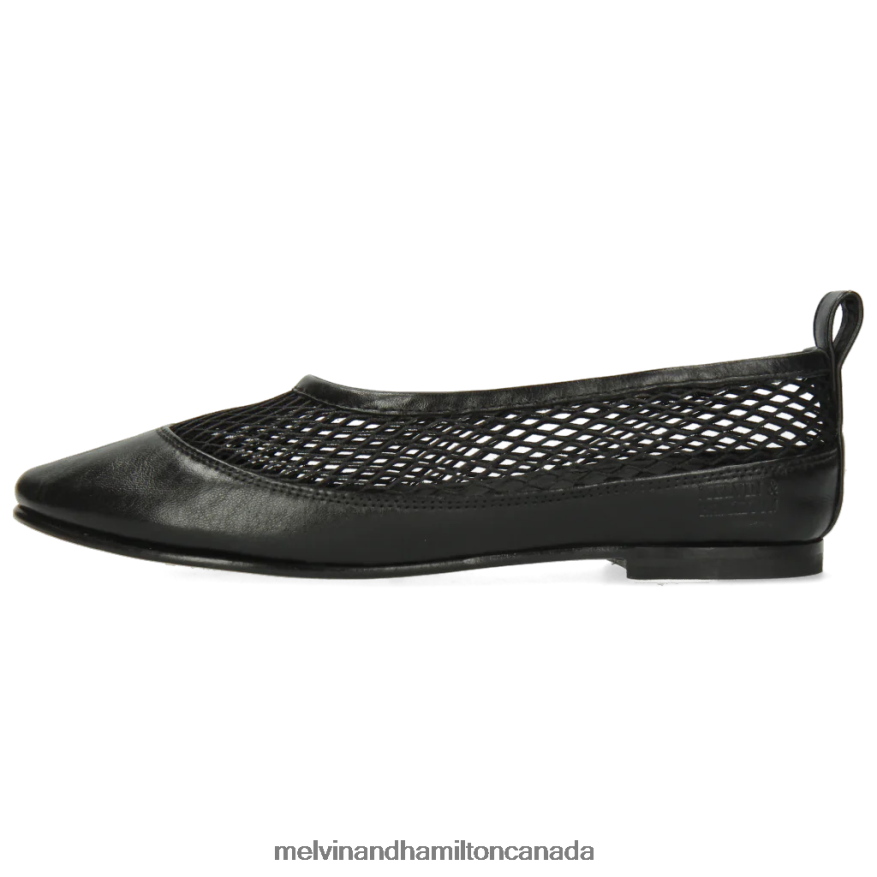 Women Melvin & Hamilton Black Iris 14 Ballet Pumps P4V68P1977