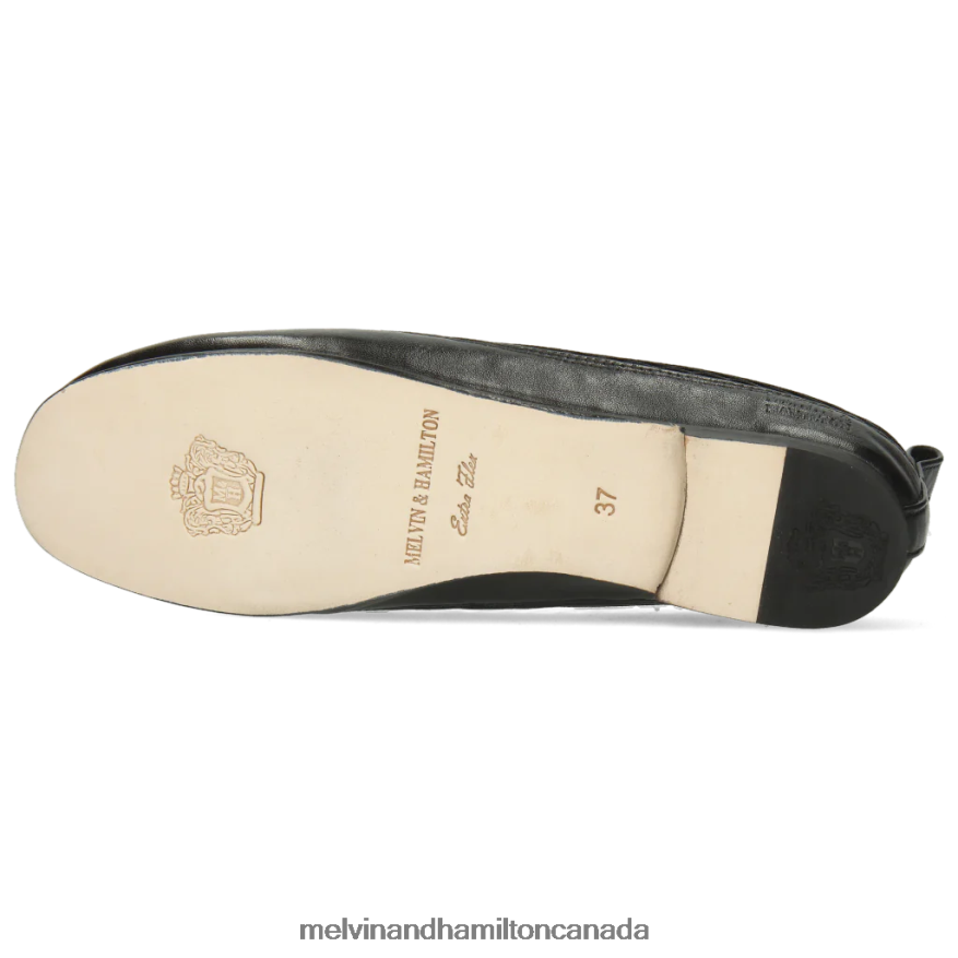 Women Melvin & Hamilton Black Iris 14 Ballet Pumps P4V68P1977