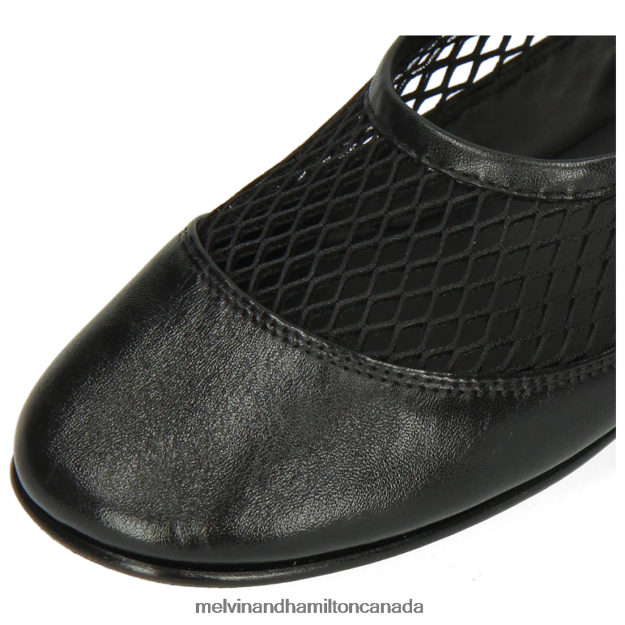 Women Melvin & Hamilton Black Iris 14 Ballet Pumps P4V68P1977