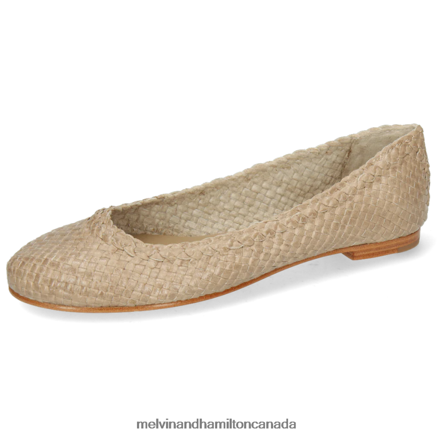 Women Melvin & Hamilton Grey Kate 5 Ballet Pumps P4V68P1973