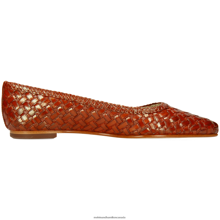Women Melvin & Hamilton Orange Alexa 46 Ballet Pumps P4V68P1955