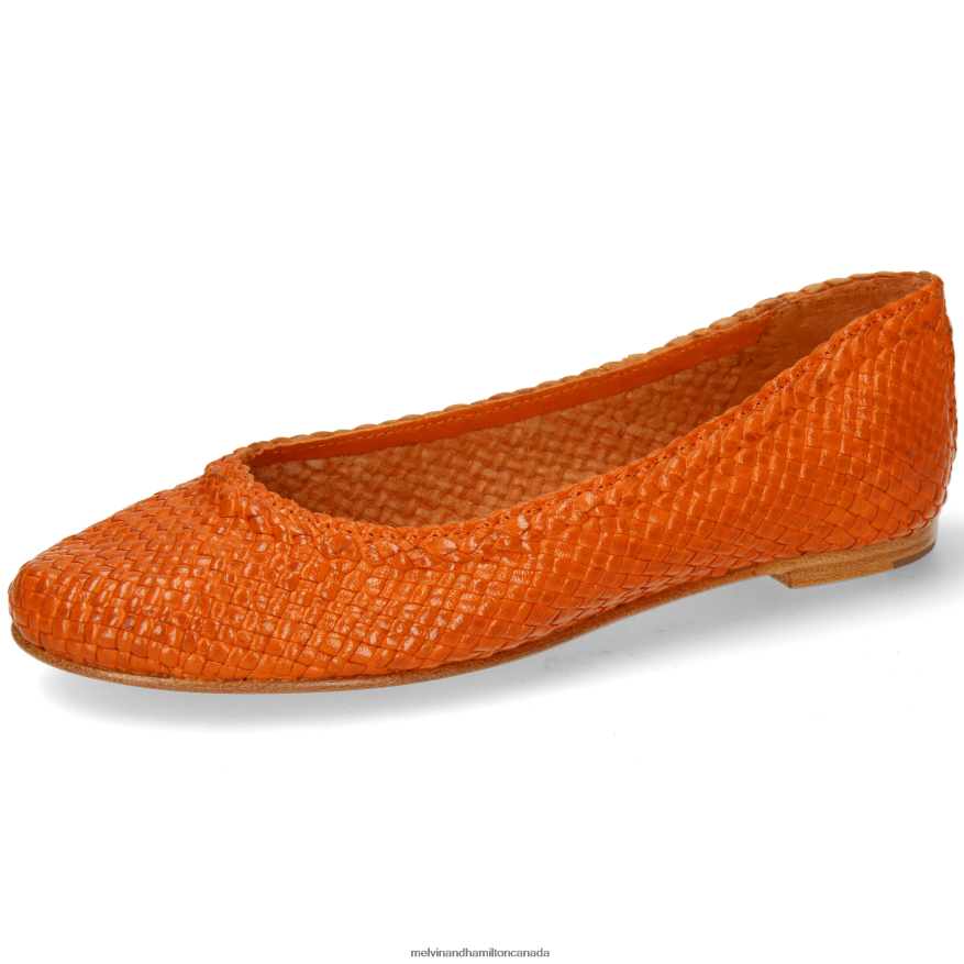 Women Melvin & Hamilton Orange Kate 5 Ballet Pumps P4V68P1960