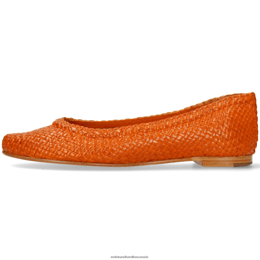 Women Melvin & Hamilton Orange Kate 5 Ballet Pumps P4V68P1960