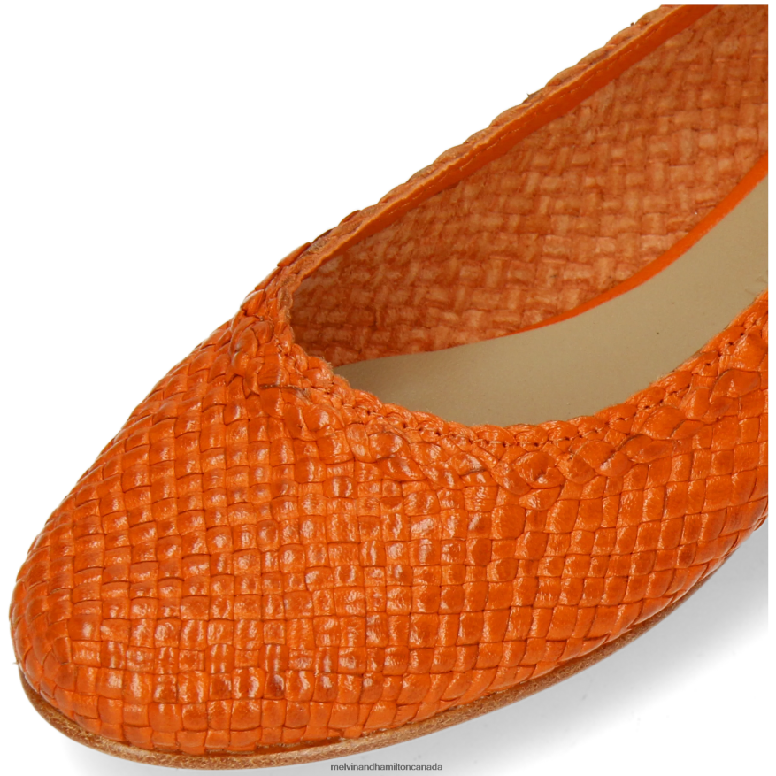 Women Melvin & Hamilton Orange Kate 5 Ballet Pumps P4V68P1960