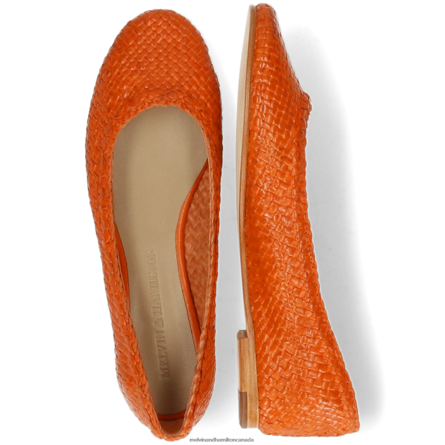 Women Melvin & Hamilton Orange Kate 5 Ballet Pumps P4V68P1960