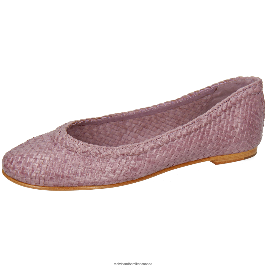 Women Melvin & Hamilton Purple Kate 5 Ballet Pumps P4V68P1948