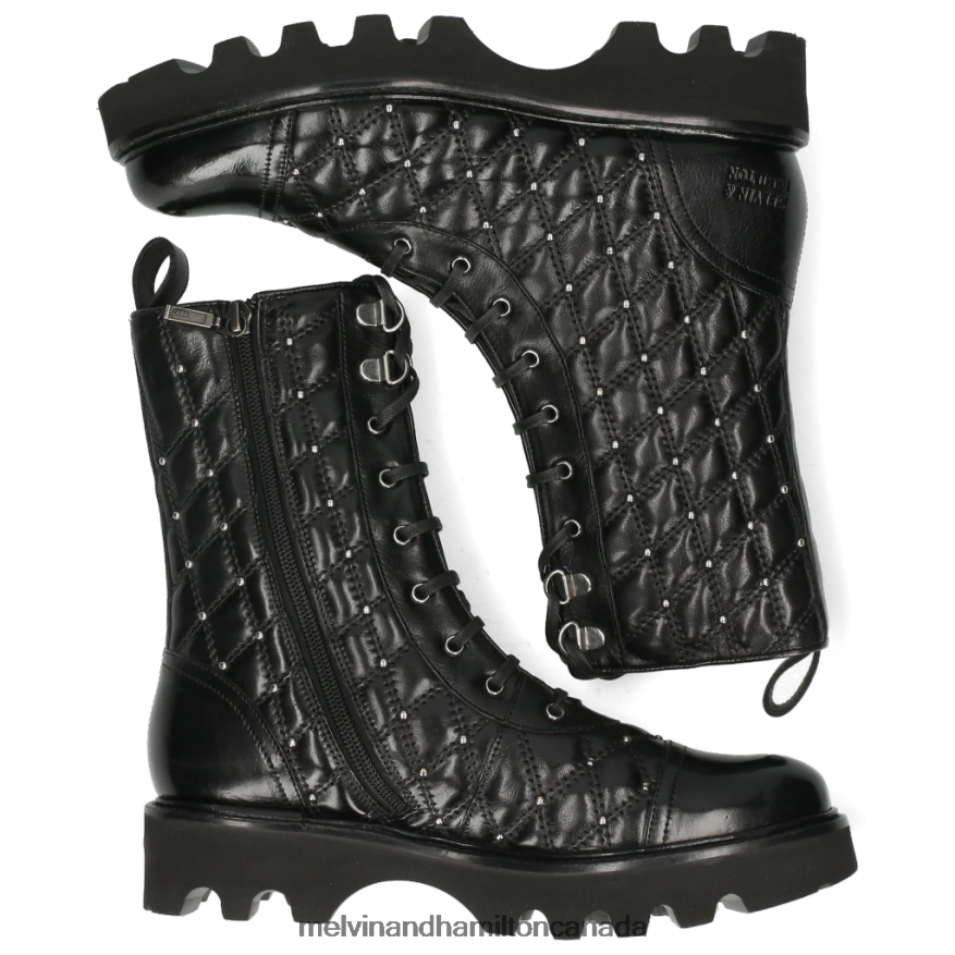 Women Melvin & Hamilton Black Bonnie 23 Boots P4V68P1211