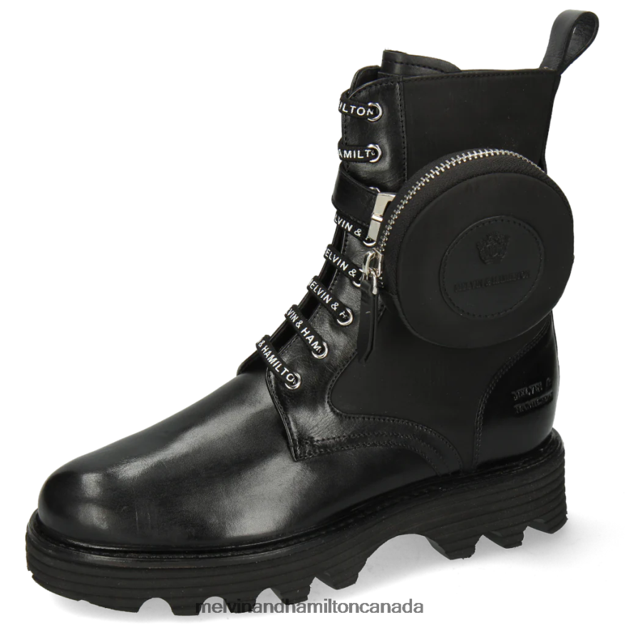 Women Melvin & Hamilton Black Leonie 14 Boots P4V68P1245