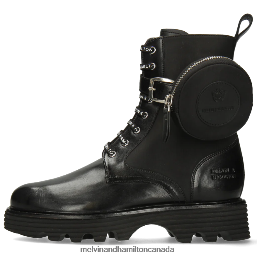 Women Melvin & Hamilton Black Leonie 14 Boots P4V68P1245
