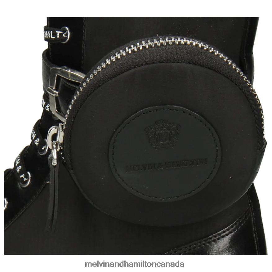 Women Melvin & Hamilton Black Leonie 14 Boots P4V68P1245