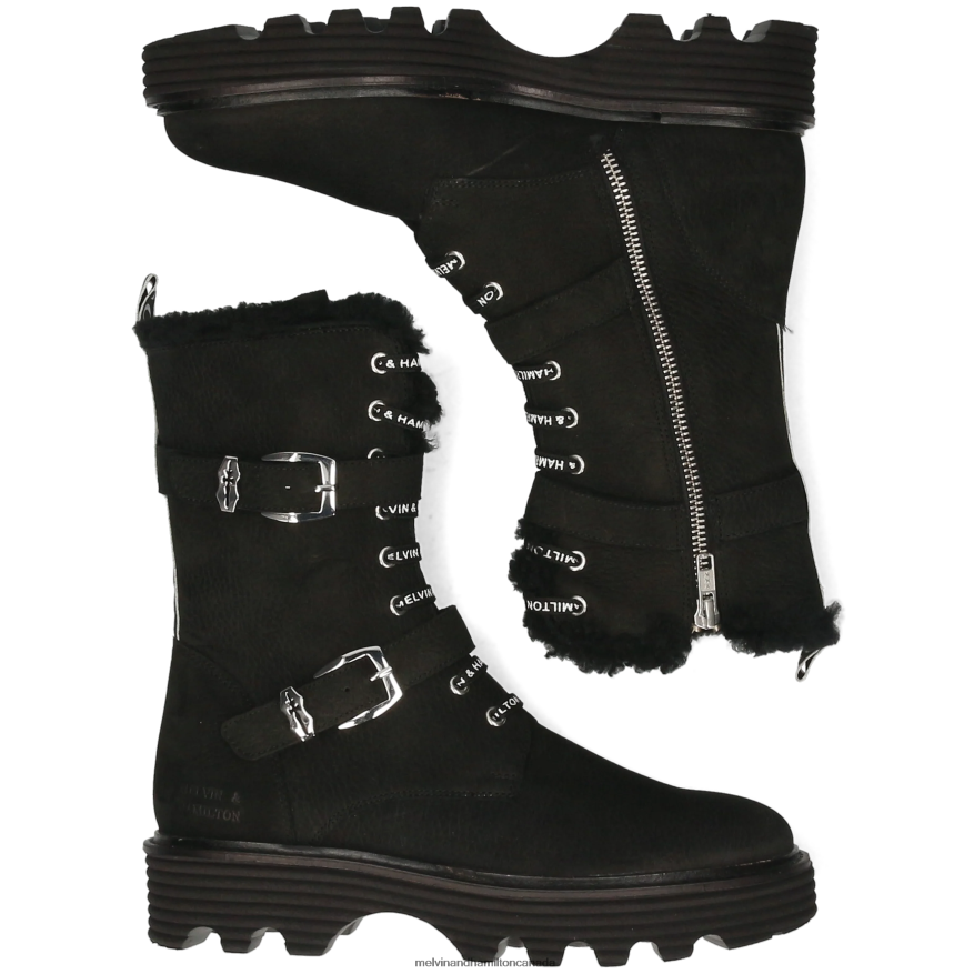 Women Melvin & Hamilton Black Leonie 15 Boots P4V68P1259