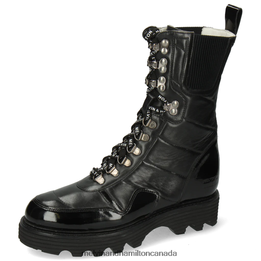 Women Melvin & Hamilton Black Leonie 16 Boots P4V68P1165